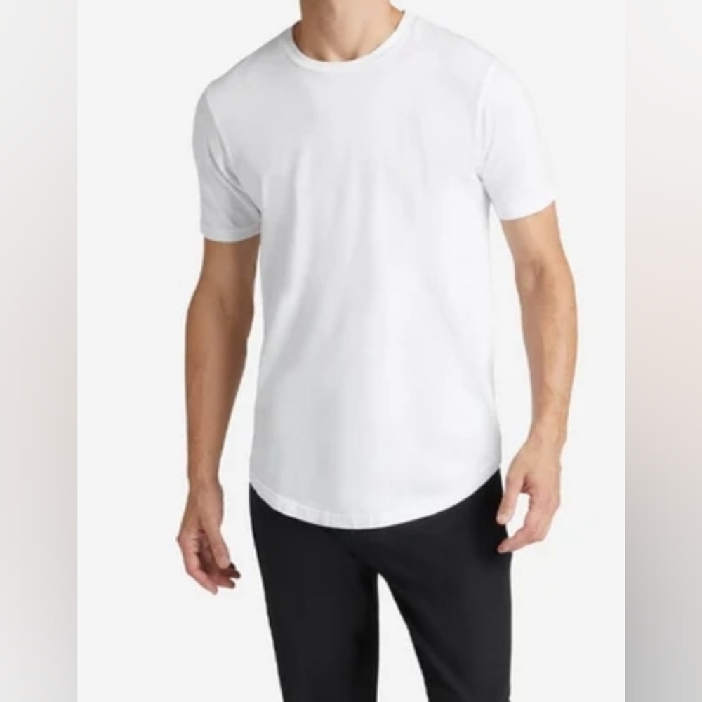 Goodlife White Cotton Slub T-Shirt Size L